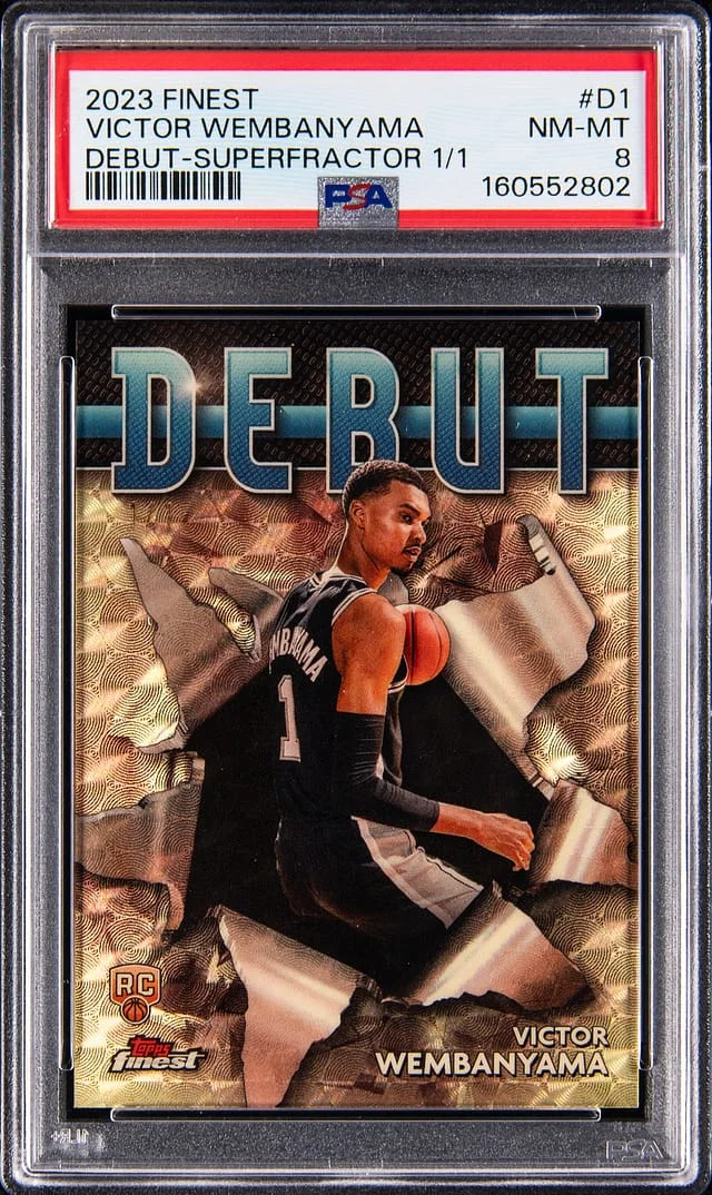 2023-24 Topps Finest Victor Wembanyama Debut SuperFractor #D-1 card image