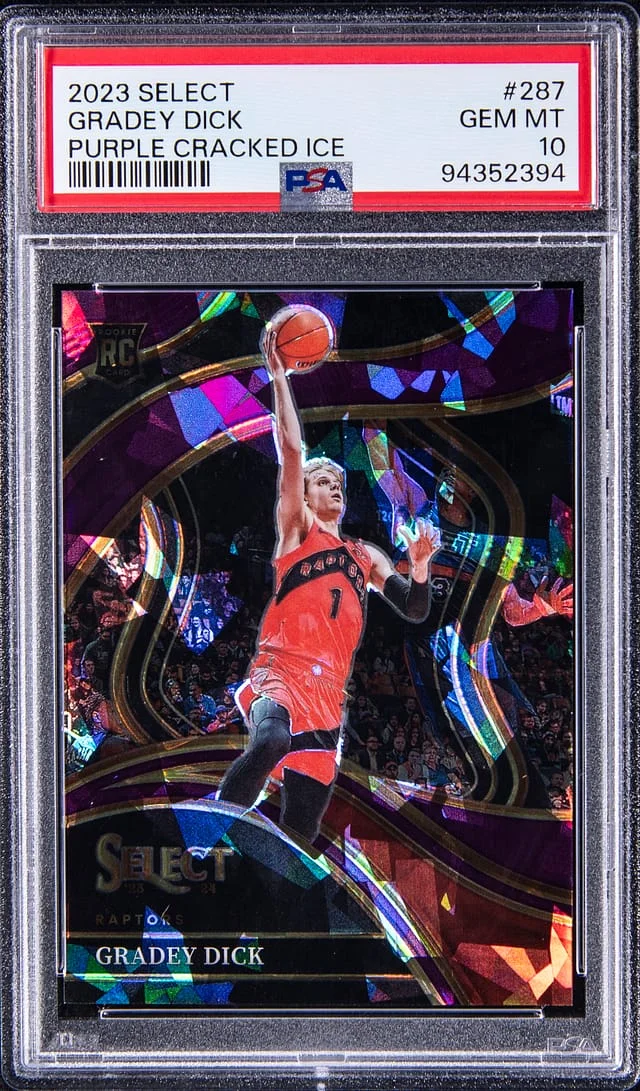 2023-24 Topps Gradey Dick Select Purple Cracked Ice #287 card image