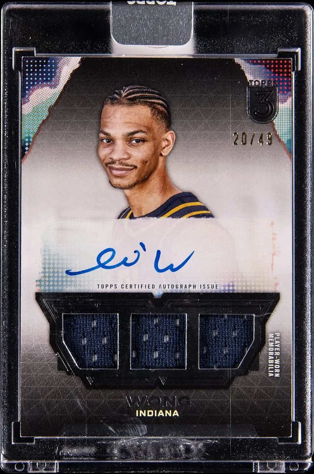 2023-24 Topps Isaiah Wong 3 Triple Relic Autographs #TRA-IW card image