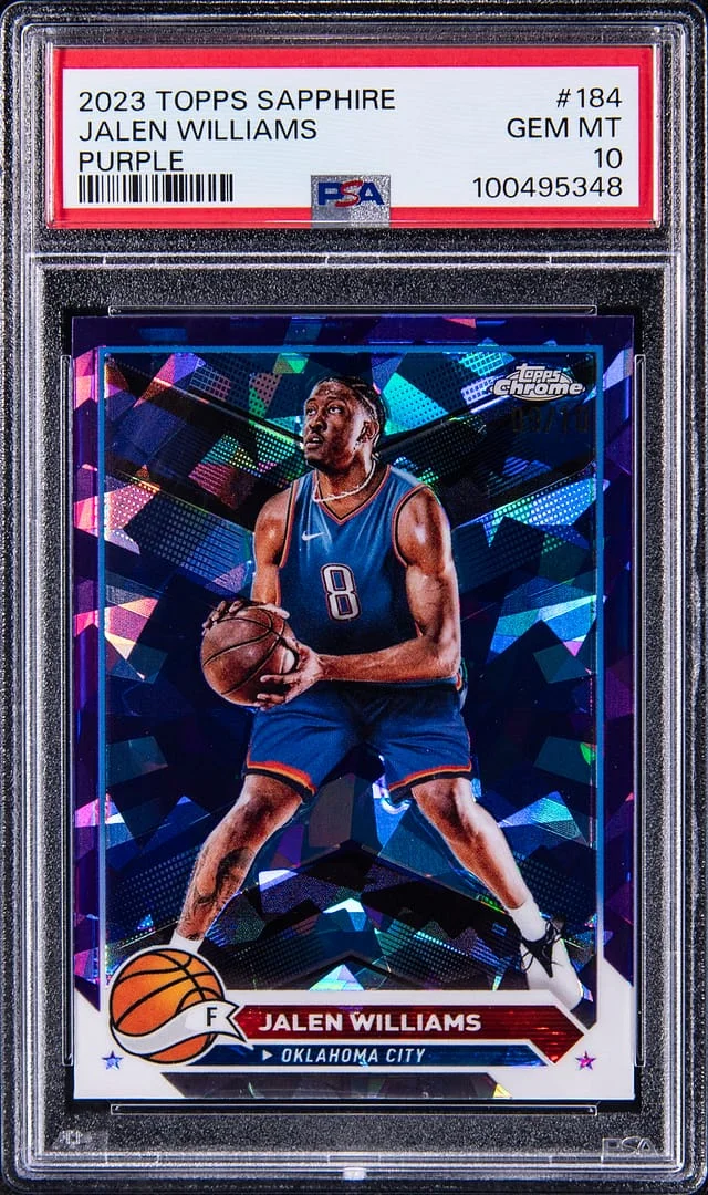2023-24 Topps Jalen Williams Sapphire Purple #184 card image