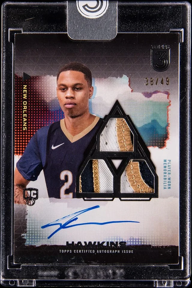 2023-24 Topps Jordan Hawkins 3 3 Patch Vertical Autograph #111 card image