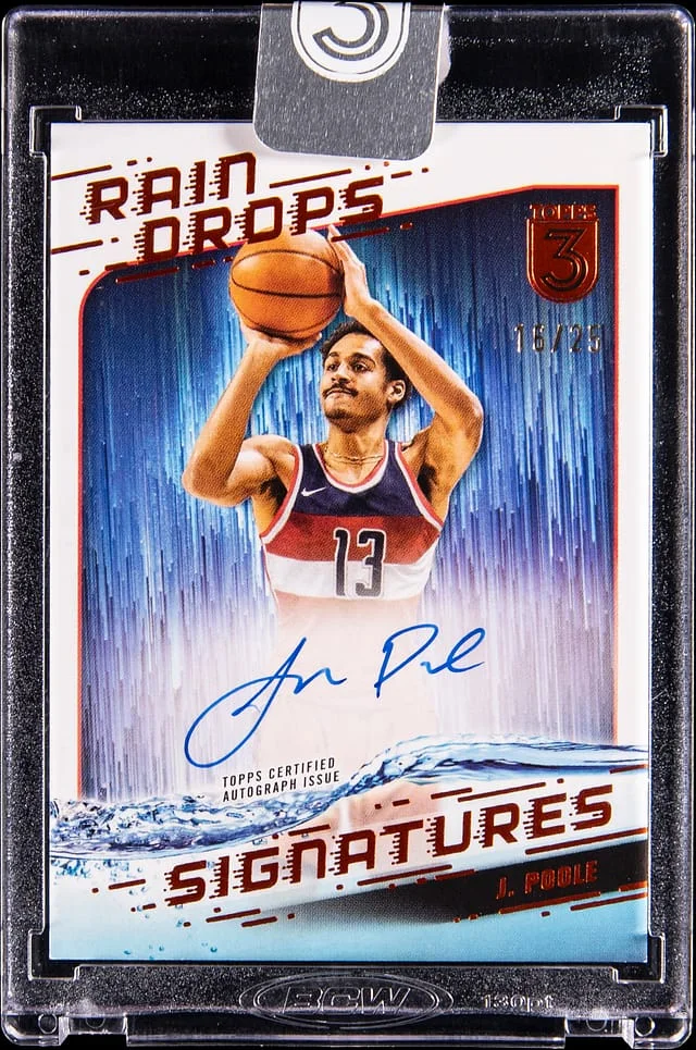 2023-24 Topps Jordan Poole 3 Raindrops Signatures Bronze #RS-JP card image