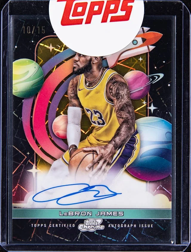 2023-24 Topps LeBron James Cosmic Chrome First Flight Signatures Gold #FFS-LJ card image