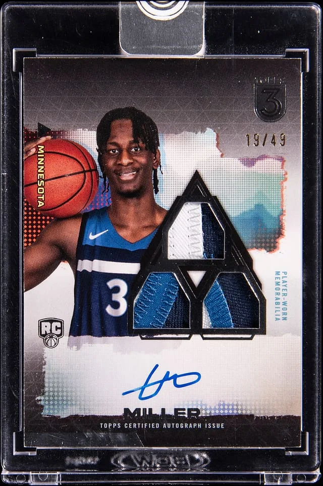 2023-24 Topps Leonard Miller 3 3 Patch Autographs Vertical #107 card image