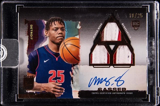2023-24 Topps Marcus Sasser 3 3 Patch Horizontal Autograph #120 card image