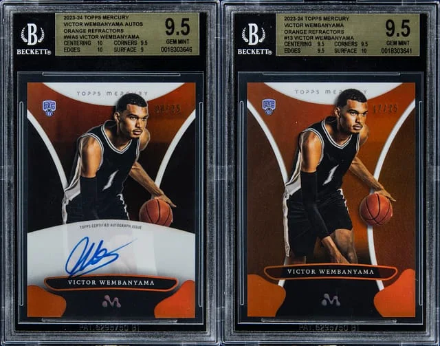 2023-24 Topps Mercury Victor Wembanyama Orange Refractor Victor Wembanyama #no-number card image