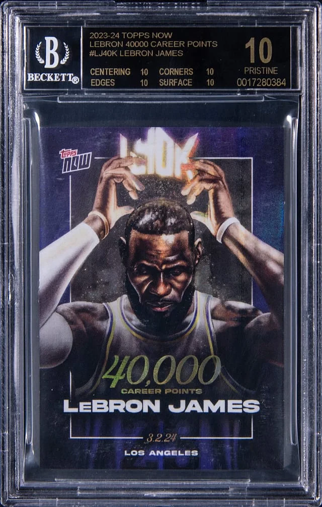 2023-24 Topps Now LeBron James #LJ-40K card image
