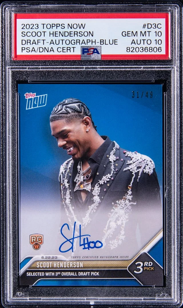 2023-24 Topps Now Scoot Henderson Draft Autograph Blue #D3C card image