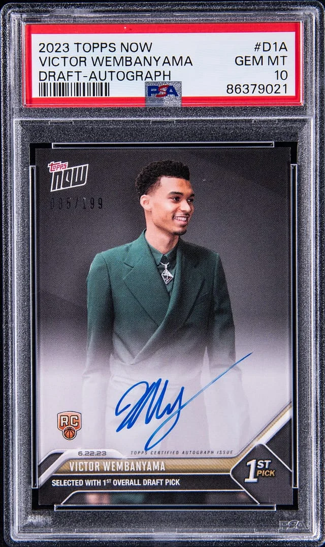 2023-24 Topps Now Victor Wembanyama Draft Autographs #D-1A card image