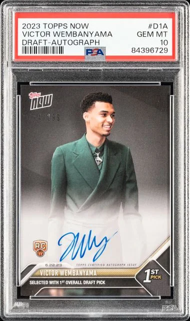 2023-24 Topps Now Victor Wembanyama Draft Autograph #D1A card image