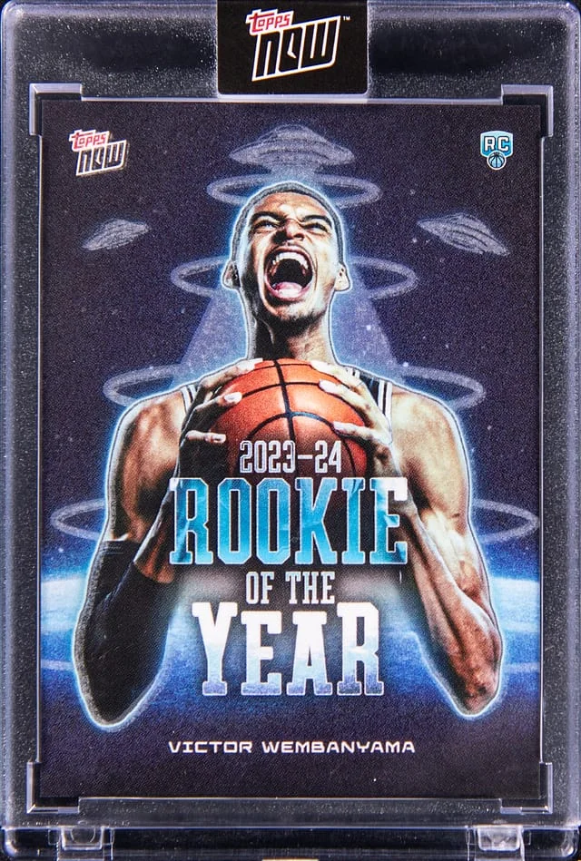 2023-24 Topps Now Victor Wembanyama - Topps Encased Of The Year #VW-6UFO card image
