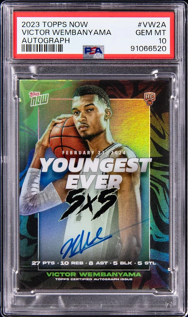 2023-24 Topps Now Victor Wembanyama Autograph #VW-2A card image