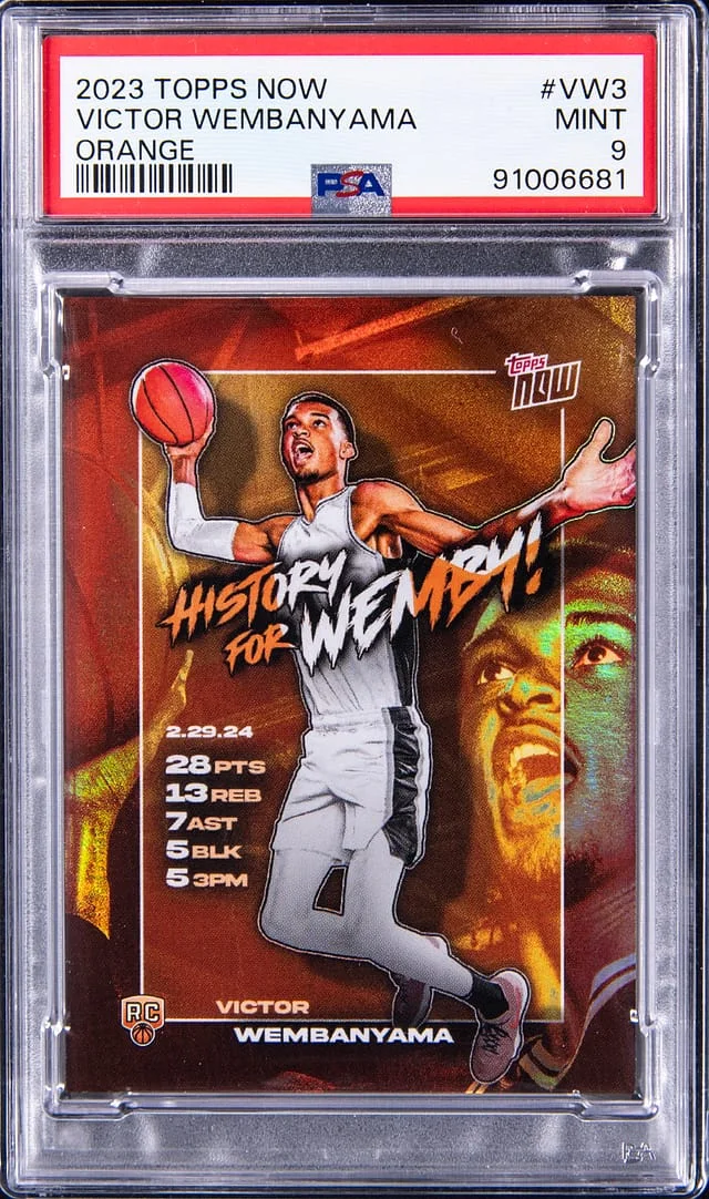 2023-24 Topps Now Victor Wembanyama Orange #VW-3 card image