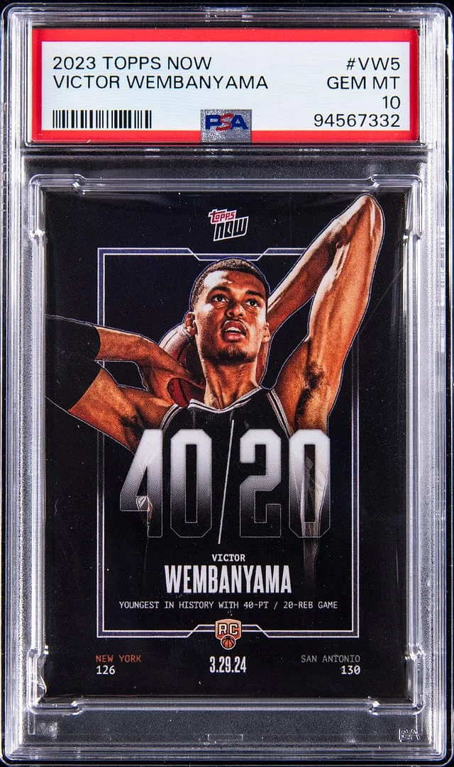 2023-24 Topps Now Victor Wembanyama #VW-5 card image