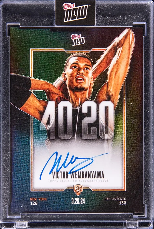 2023-24 Topps Now Victor Wembanyama Autographs Orange #VW-5E card image