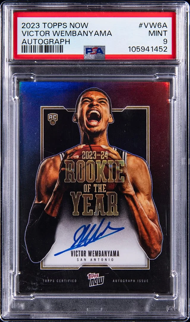 2023-24 Topps Now Victor Wembanyama Autograph #VW-6A card image