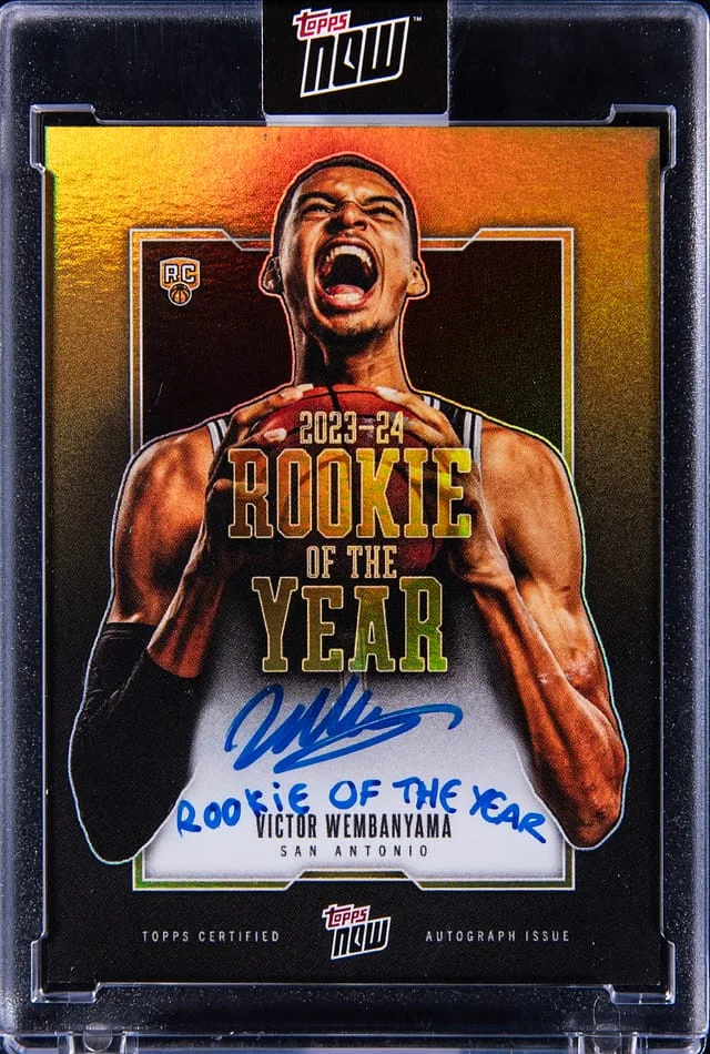 2023-24 Topps Now Victor Wembanyama of the Year Gold #VW-6F card image