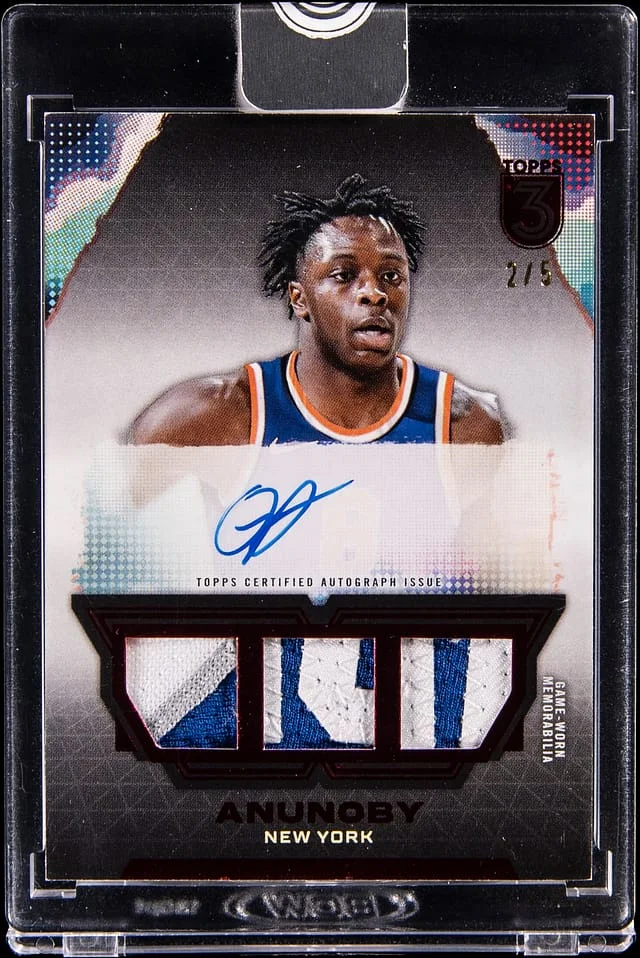 2023-24 Topps OG Anunoby Three Triple Relic Autographs #TRA-OA card image