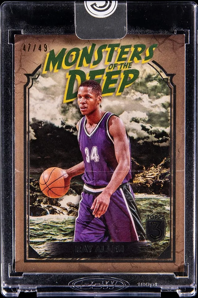 2023-24 Topps Ray Allen - Topps 3 Encased 3 Monsters of the Deep #MD-16 card image