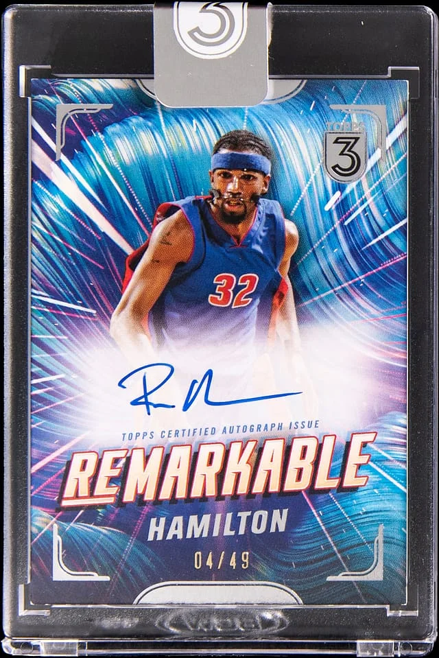 2023-24 Topps Rip Hamilton 3 Remarkable Signatures #RM-RH card image