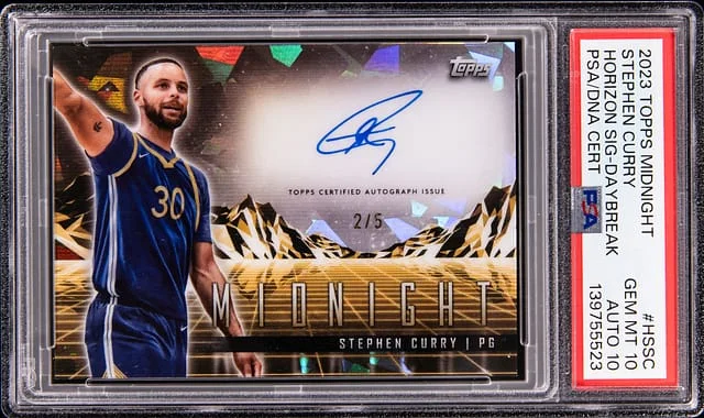 2023-24 Topps Stephen Curry Midnight Horizon Signatures Daybreak #HS-SC card image