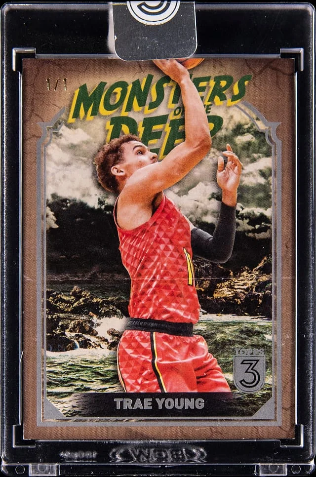2023-24 Topps Trae Young - Topps Encased 3 Monsters of the Deep Platinum #MD-2 card image