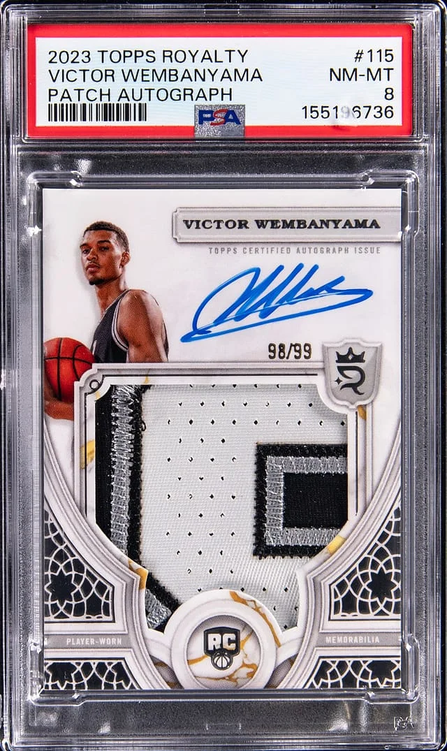 2023-24 Topps Victor Wembanyama Royalty Patch Autographs #115 card image