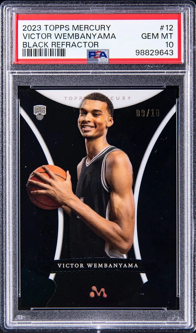 2023-24 Topps Victor Wembanyama Mercury Black Refractor #12 card image