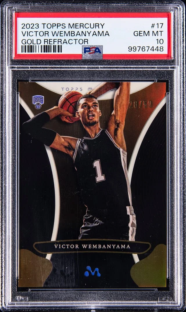 2023-24 Topps Victor Wembanyama Mercury Gold Refractor #17 card image