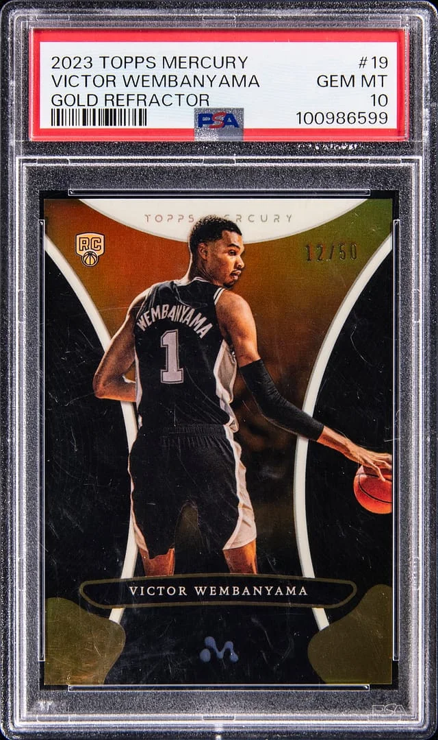 2023-24 Topps Victor Wembanyama Mercury Gold Refractor #19 card image