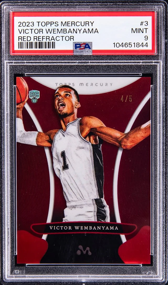 2023-24 Topps Victor Wembanyama Mercury Red Refractor #3 card image