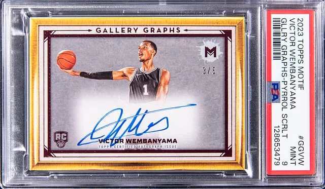 2023-24 Topps Victor Wembanyama Motif Gallery Graphs Pyrrol Scarlet #GG-VW card image