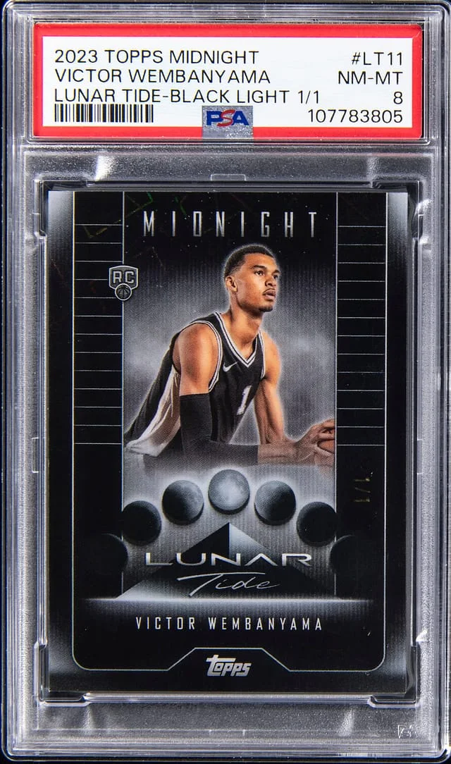 2023-24 Topps Victor Wembanyama Midnight Lunar Tide Black Light #LT-11 card image