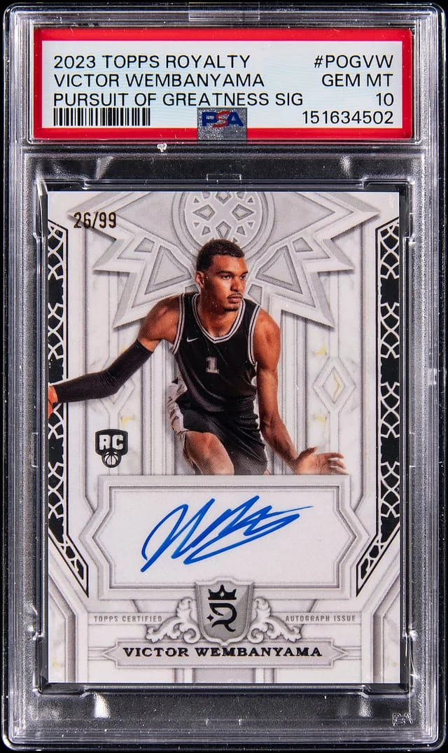 2023-24 Topps Victor Wembanyama Royalty Pursuit of Greatness Signatures #POG-VW card image