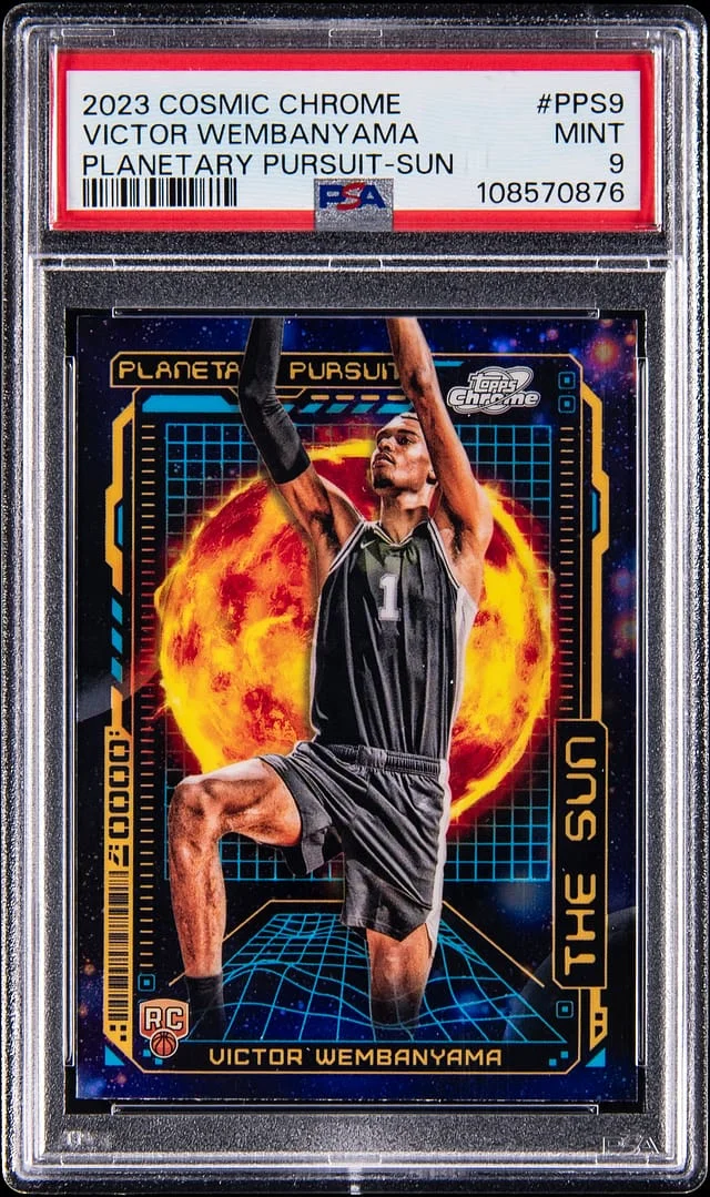 2023-24 Topps Victor Wembanyama Cosmic Chrome Planetary Pursuit The Sun #PPS-9 card image