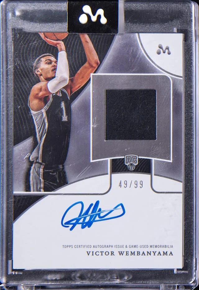 2023-24 Topps Victor Wembanyama Relic - Topps Encased Mercury Autograph Relic #WAR-7A card image