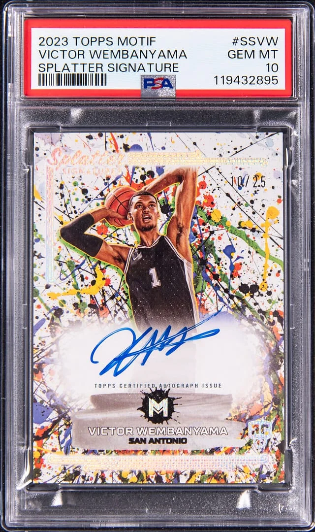 2023-24 Topps Victor Wembanyama Motif Splatter Signatures #SS-VW card image