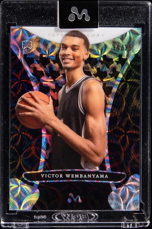 2023-24 Topps Victor Wembanyama - Topps Encased Mercury Texas Kaleidoscope Refractor #12 card image