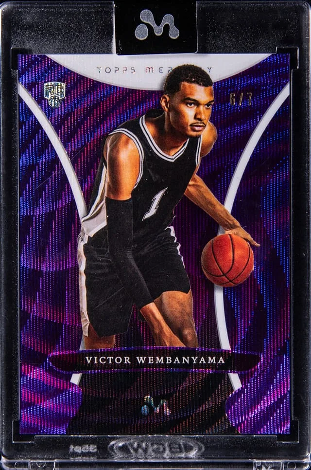 2023-24 Topps Victor Wembanyama Topps Encased Mercury Victor Wembanyama Tractor Beam Refractor #13 card image