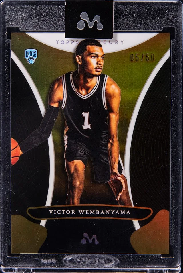 2023-24 Topps Victor Wembanyama - Topps Encased Mercury Gold Refractor #14 card image