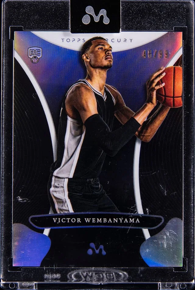 2023-24 Topps Victor Wembanyama - Topps Encased Mercury Base Refractor #15 card image