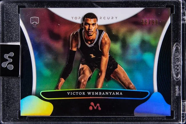 2023-24 Topps Victor Wembanyama - Topps Encased Mercury Gold Refractor #16 card image