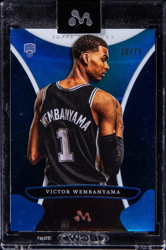 2023-24 Topps Victor Wembanyama - Topps Encased Mercury Blue Refractor #20 card image