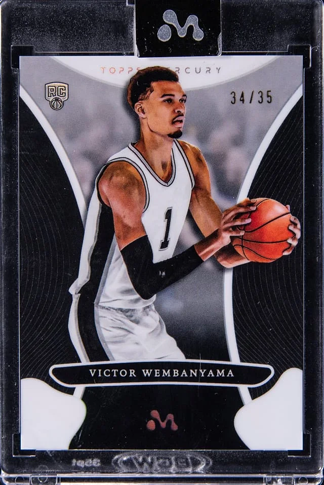 2023-24 Topps Victor Wembanyama - Topps Encased Mercury White Refractor #8 card image