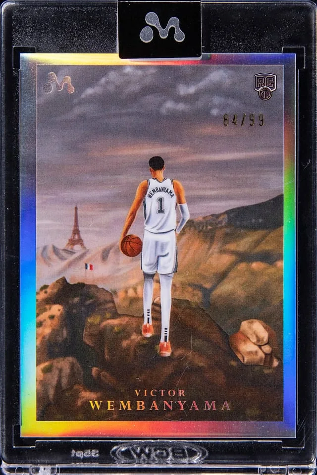 2023-24 Topps Victor Wembanyama Topps Encased Mercury Victor Wembanyama Chuck Styles Artwork #VW-7 card image