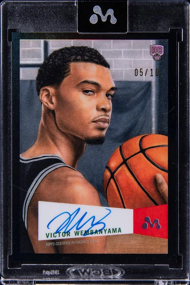 2023-24 Topps Victor Wembanyama Mercury 1957-58 Autographs Black Refractor #VW-6 card image
