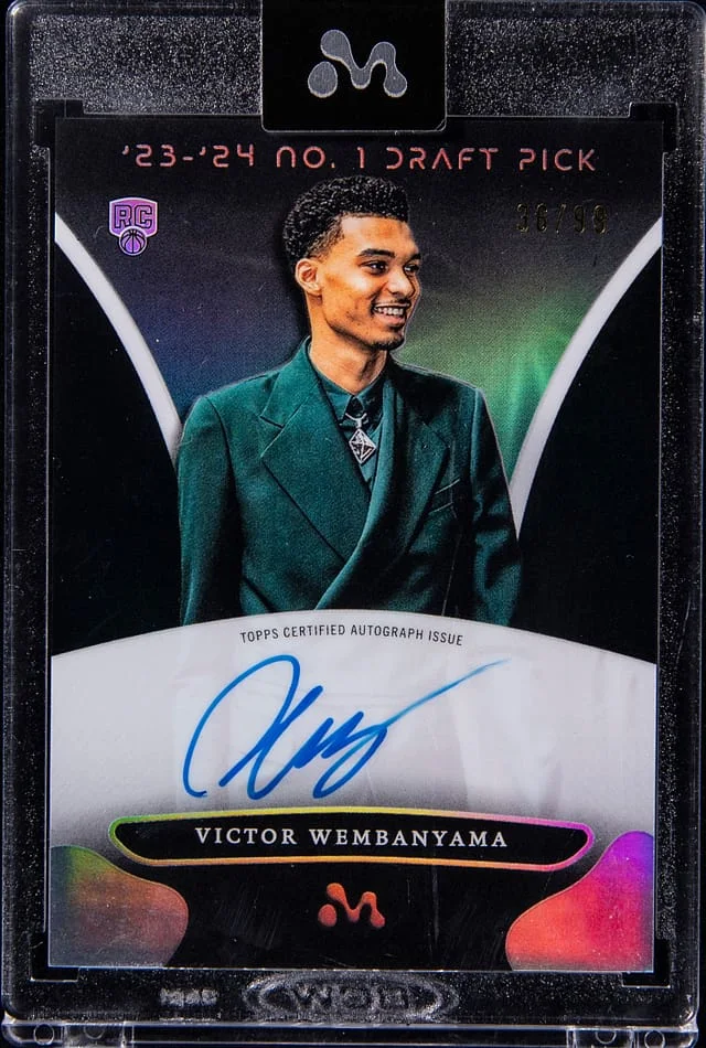 2023-24 Topps Victor Wembanyama Mercury Autograph Refractor #WA-2 card image