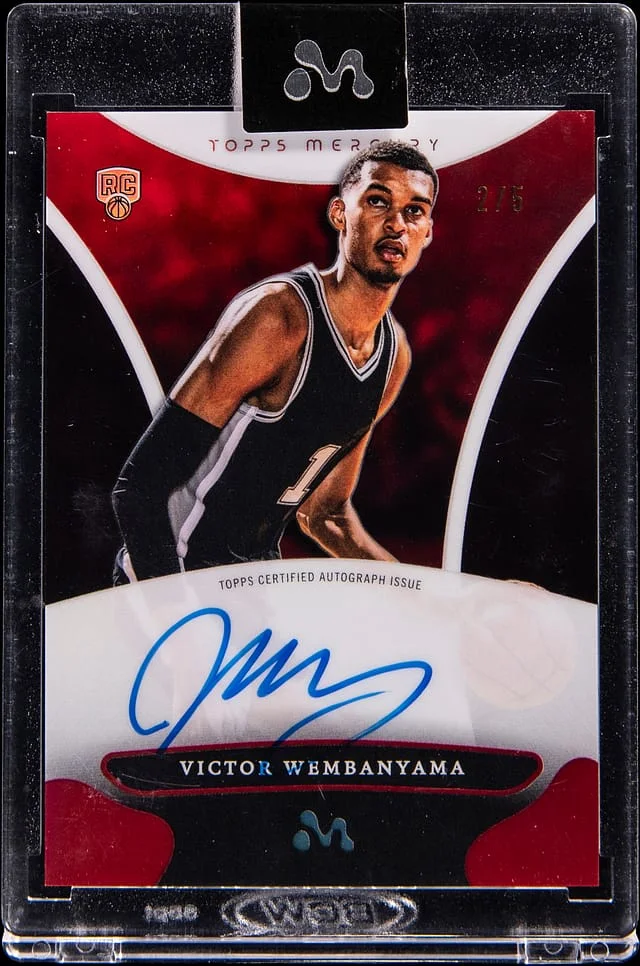 2023-24 Topps Victor Wembanyama Mercury Autographs Red Refractor #WA-9 card image