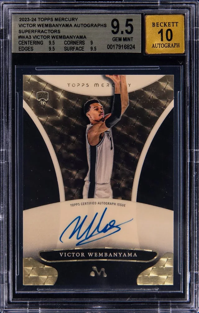 2023-24 Topps Victor Wembanyama Mercury Autograph SuperFractor #WA3 card image