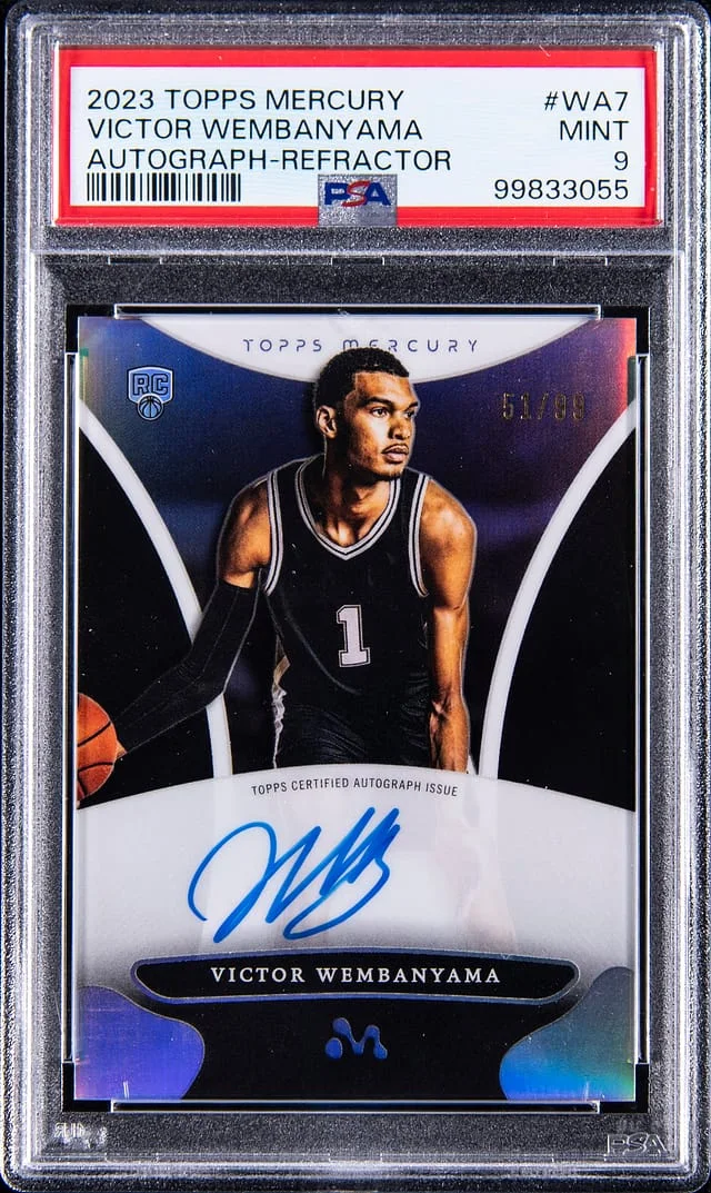2023-24 Topps Victor Wembanyama Mercury Autograph Gold Refractor #WA7 card image